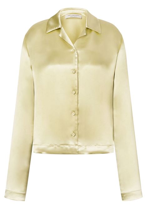 Camicia con finitura satinata in giallo Philosophy Di Lorenzo Serafini - donna